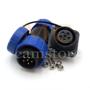 SP21 6Pin Waterproof Aviation Cable Connector,Panel Mount Connector Plug Socket - Picture 1 of 7