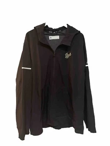 Adidas Men's Black USF Bulls Squad Bomber Jacket Water Resistant Hooded XXL - Picture 1 of 5