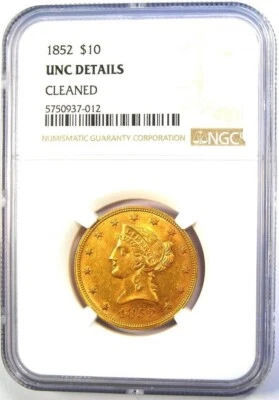 1852 Liberty $10 GOLD EAGLE *NGC UNC* 16 Known in UNC!!! *SUPER FAST SHIPPING! - Image 1 of 4