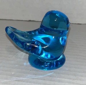 Vintage Blue Bird Of Happiness Small Glass - Picture 1 of 6