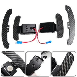 Left+ Right Carbon Fiber Paddle Shifters For BMW F30 F31 F33 F15 F16 F80 F90 F10 - Picture 1 of 5