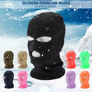 3 Loch Vollgesichtsmaske Winter Ski Mütze Sturmhaube Beanie taktisch warm Mütze USA - Bild 1 von 23