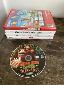 5 Nintendo Wii Video Games Super Mario Bros Sports Mix Mariocart Donkey Kong + - Picture 1 of 6