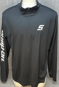 Snap On Men’s Black Pullover Black 1/4 Zip Casual Golfing Spell Out Size XL - Picture 1 of 6
