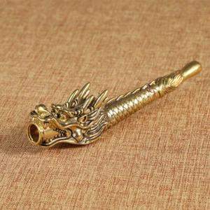 Antique Big Dragon Head Copper Cigarette Holder Smoking Set Copperware Collectio - Picture 1 of 11