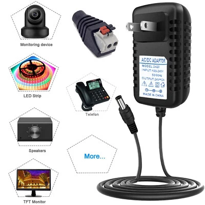 AC/DC 24V 2A Power Supply Adapter Transformer For 5050/5730 LED Strip Light 48W - Image 1 of 4