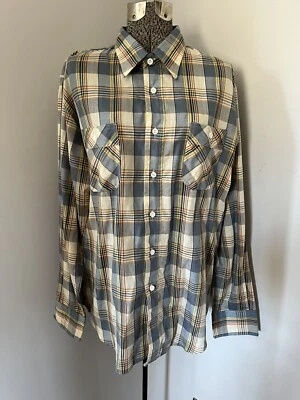 Vtg Saturdays In California Button Down Shirt LongSleeve Plaid Western Pocket XL - Image 1 of 4