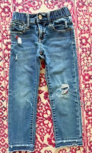 Baby Gap Embroidered/Ripped Slim Jeans ~ Size 4 Years - Picture 1 of 7