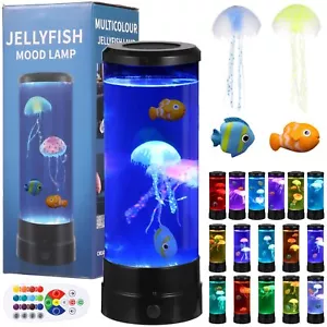 Jellyfish Aquarium Lamp Artificial Fish Tank Lava Night Light Battery and USB... - Picture 1 of 7