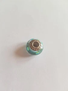 Genuine Authentic Pandora Charm Blue Turquoise Glass Murano - Picture 1 of 2
