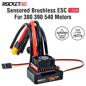 Rocket-RC 120A Sensored Brushless ESC 1/10 RC Car Truck Short Course 1~3S - Picture 1 of 12