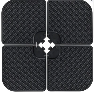 Juego de 4 piezas de placa base cuadrada con soporte para paraguas de patio desplazado voladizo rellenable Foto 1 de 4