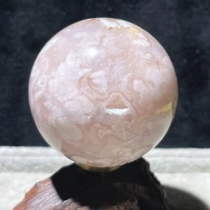 Natural cherry blossom agate Polished Crystal ball Reiki healing Madagascarn n89 - Picture 1 of 12