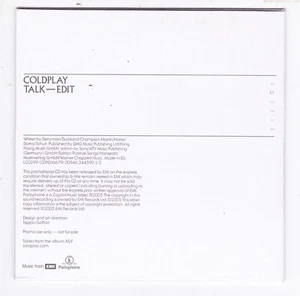 Coldplay – Talk 1 Track Promo CD Single - Picture 1 of 2
