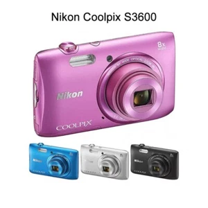 Nikon COOLPIX S3600 20.1MP 8x Optical Zoom Compact Digital Camera Auto Focus - Picture 1 of 40