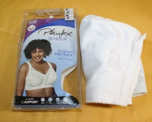 NUEVO SUJETADOR PLAYTEX 18 horas sin cables personalizado flex cierre frontal trasero 4695 blanco 46c - Imagen 1 de 6