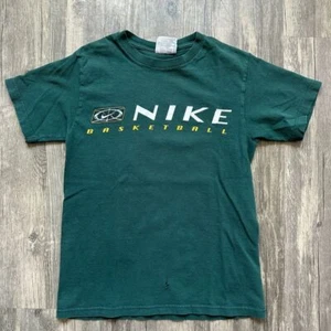 Vintage 90s Nike Basketball Green Athletic T-Shirt Youth Sportswear - Picture 1 of 2