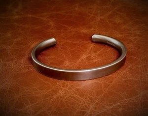 Man's "Oxidised Silver" Solid Sterling Silver, Men's Torque, Bangle, Bracelet  - Picture 1 of 11