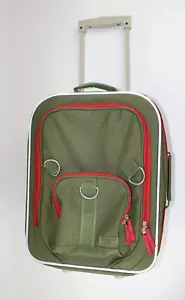 Valigia con ruote verde in ceramica per bambini attrezzi 13"x17"x7,5" - Foto 1 di 15