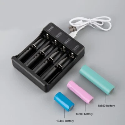 USB C 18650 Battery Charging Station With LED Lights For Various Battery Size - Image 1 of 4