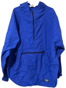 Vintage LL Bean Jacke Herren 2XL Blau Anorak Windbreaker Made in USA Kapuze - Bild 1 von 6