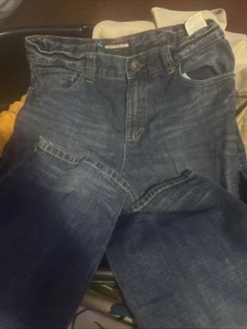 Vintage Tommy Hilfiger Denim Jeans Girls Size 14 Bootcut Dark Wash Faded - Picture 1 of 3