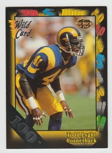 TODD LYGHT Rams 1991 Wild Card 100 STRIPE Parallel #155 SP RC Rare Find SSP - Picture 1 of 1