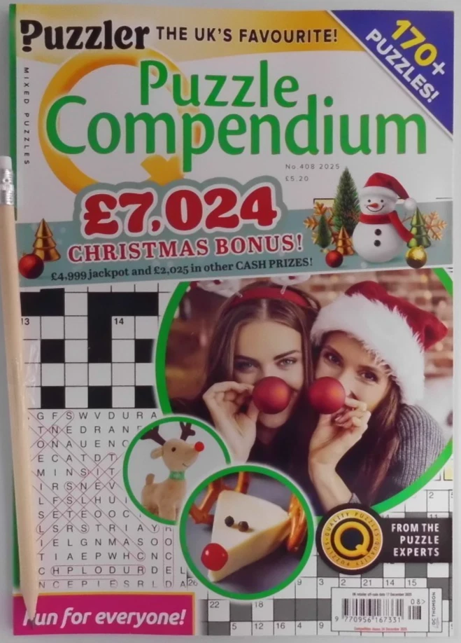 Puzzler Q Puzzle Compendium magazine #408 2025 Crosswords Wordsearches - Image 1 of 1