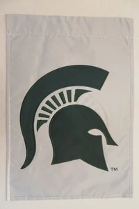 Michigan State University Spartan, College Team, applique / sewn Garden Flag - Bild 1 von 3