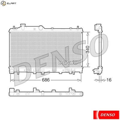 RADIATOR ENGINE COOLING DRM36015 FOR SUBARU OUTBACK LEGACY/V/Station/Wagon 2.5L - Image 1 of 4