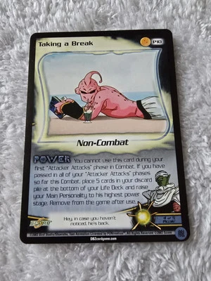 DBZ Dragon Ball Z Taking A Break P10 CCG Limited Fusion Saga MP Promo - Image 1 of 4