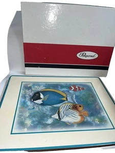 4 Pimpernel Cork Backed Placemats Tropical Fish England - Picture 1 of 12