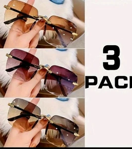 Damen Luxus Trendige Modische Brille mit Reflektierendem Gestell Robust 3 Stück - Bild 1 von 5