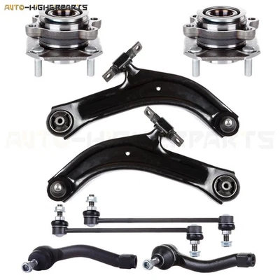 For 2007-2012 Nissan Sentra 8 Pcs Front Control Arm Sway Bar Link & Wheel Hub — 第 1/4 张图片