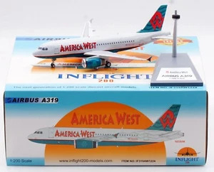 INFLIGHT200 AMERICA WEST AIRBUS A319 1:200 DIECAST MODEL IF319AW1224 IN STOCK - Picture 1 of 3