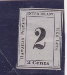 (hawaii)1859/63 Sc 1b gray paper,MH,AS IS   u928 - Picture 1 of 3