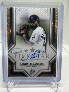 SANDY ALCANTARA ON CARD AUTO 2023 TOPPS FIVE STAR MIAMI MARLINS - Picture 1 of 2