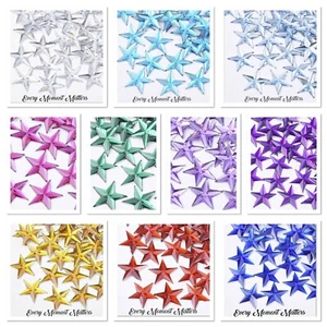 50 x ADORNOS ACRÍLICO ESTRELLA FACETADA ESPALDA PLANA 13 mm Varios Coles - Imagen 1 de 33