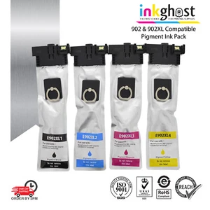 Inkghost 902XL Ink Refill Pack alternative for Epson WorkForce WF-C5790 WF-C5290 - Picture 1 of 6