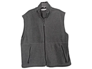 COLUMBIA - FLEECE SLEEVELESS VEST / JACKET - MEN'S XL - CHARCOAL - FULL ZIPPER - Picture 1 of 15