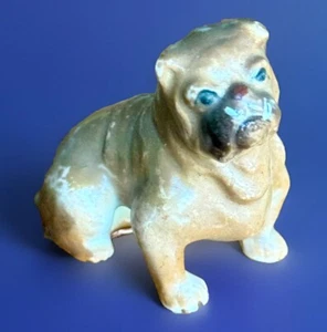 Vintage Sitting English Bulldog Dog Figurine Rare Bone China - Picture 1 of 5