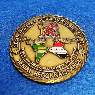 US Army 204th Military Intelligence Battalion Commanders Challenge Coin - Image 1 of 2