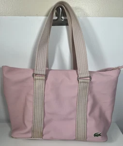 La Coste PVC Pink Tote Shoulder Bag (bottom stains see photos) - Picture 1 of 24