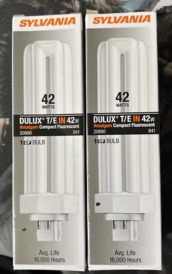 SYLVANIA DULUX T/E IN 42W Compact FLUORESCENT TRIPLE TUBE LIGHT BULB CFL 20890 - Image 1 of 3