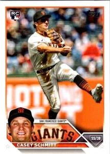 2023 TOPP BASEBALL CARD #US133 CASEY SCHMITT ROOKIE CARD  SF GIANTS - Picture 1 of 2