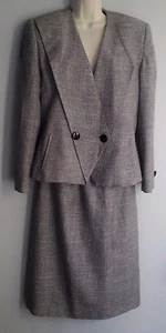 LADIES ATRIUM COLLECTION FULLY LINED JACKET SKIRT SUIT SIZE 11 PRINT PINK/BLACK - Picture 1 of 6