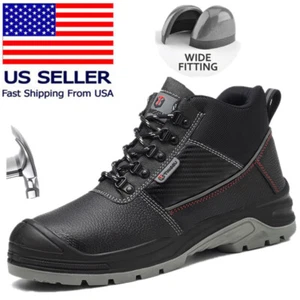 Botas de trabajo con punta de acero para hombre antiestáticas de seguridad impermeables zapatos de construcción - Imagen 1 de 27