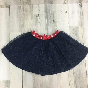 Disney Jumping Beans Girls Size 6 6X Sparkle Tulle Red Dot Skirt Minnie Mouse - Picture 1 of 5