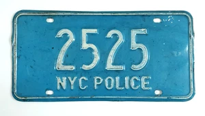 Placa de licencia vintage del Departamento de Policía de Nueva York NYC 2525 de la policía de Nueva York regalo de la policía de Nueva York - Imagen 1 de 6