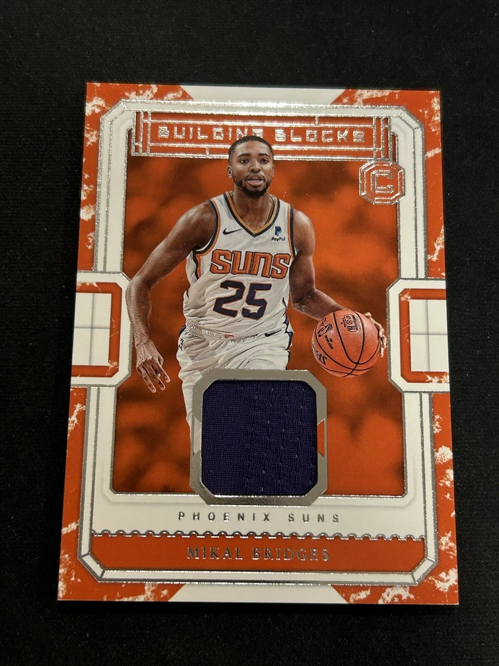 Mikal Bridges 2018-19 Cornerstones Rookie Jersey Building Blocks Suns Knicks NBA - Image 1 of 2